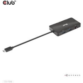 Club3D CSV-1598 Hub USB-C 7 en 1: 2xDisplayPort 4K60Hz, 2xUSB, 2xUSB-C, LAN Gigabit Ethernet, PD 100W
