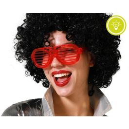 Gafas Rejilla Carnaval Rojo Luz Adulto