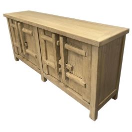 DKD Home Decor Aparador Antik china top Natural 4 Puertas Olmo Macizo 230 x 96 x 48 cm