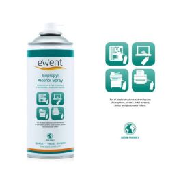 Ewent EW5611 Kit Limpieza Universal Spray Alcohol Isopropílico 400ml para PC, Pantallas, Plásticos. Sin Residuos, Evaporación Rápida