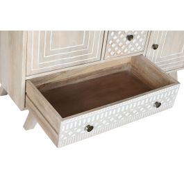 DKD Home Decor Buffet Boho Blanco Natural Mango 42 x 75 x 115 cm