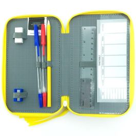 CYP BRANDS Plumier Leaves Bluey Triple con 39 Piezas: Lápices de Colores, Rotuladores, Bolígrafos y Material Escolar