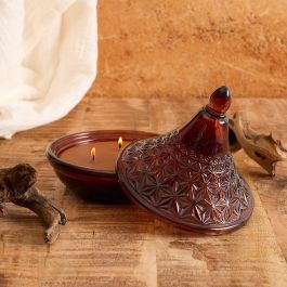 Home Deco Factory Vela Perfumada Tajín Vidrio, Colección Mirage, Vidrio Máquina