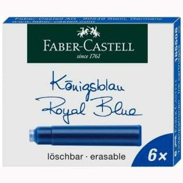 Tinta de recarga Faber-Castell 185506 Azul oscuro Cartucho Bolígrafo Pluma de Caligrafía (10 Unidades)