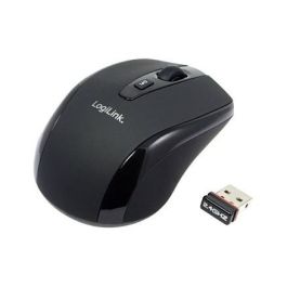 LogiLink Ratón Óptico Inalámbrico RF, 800 DPI, Negro, Modelo ID0031