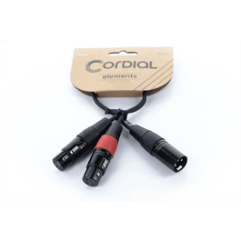 Cordial Cable Y Xlr Macho / 2 Xlr Hembra 30 Cm
