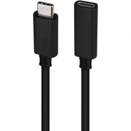 Nano Cable 10.01.4501 Cable Alargador USB Tipo-C 3.2 Macho-Hembra 20Gbps 100W 4K/60Hz Negro 1m