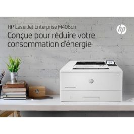 HP 3PZ15A Impresora Láser Monocromo Enterprise M406DN Dúplex Automático 40 ppm Ethernet Seguridad HP Wolf Pro Blanca