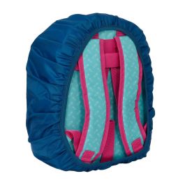 Safta Funda Impermeable para Mochila Pequeña Poliéster Repelente al Agua 27x50x36 cm Azul Marino