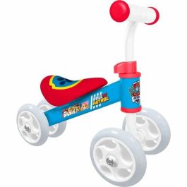 Portabicicletas sin pedales de 4 ruedas - PAW PATROL - PAT PATROUILLE - Mi primera bicicleta sin pedales Baby Walker - Azul y Rojo