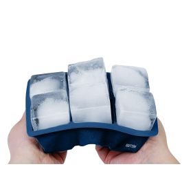 Inde Cubitera Flexible de Silicona para 6 Cubitos de Hielo Lua Quttin, 16.5x11.3x5 cm (24 Unidades)