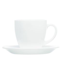 Luminarc Set 6 Tazas con Plato Carine Blanco de Vidrio Opal 22 cL - 12 Piezas, Templado, Apto Microondas y Lavavajillas Precio: 23.50000048. SKU: S2700299