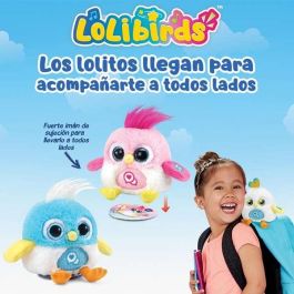 Peluche interactivo lolibirds lolito azul con voz y grabadora. 17,5x11,6x19,1 cm