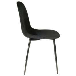 Home Deco Factory Silla Terciopelo Negra Giulia Lounge 43,7x54,2 cm h.85,5 cm