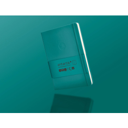 Antartik Cuaderno Tapa Dura A5 Hojas Rayas Verde Aguamarina 100 Hojas 80gr FSC