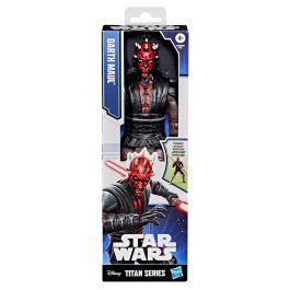 Hasbro Star Wars Titan Series Figura de Acción Darth Maul 30 cm G2687 con Sable de Luz Doble Rojo - Juguete Coleccionable