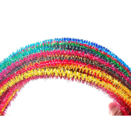 Liderpapel Limpiapipas de chenilla 30 cm colores brillantes surtidos bolsa de 100 unidades