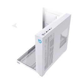 Hiditec SKY Torre PC Gaming ATX Micro ATX ITX Plata Transparente con Ventana Lateral Cristal Templado e Iluminación Multi