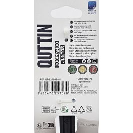 Quttin Set 4 Utensilios Nylon Negro 31 cm Largo