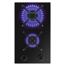 Cecotec Placa de Gas Bolero Squad G 2400S Nano Glass 2 Fuegos 5200W Hierro Fundido Negro