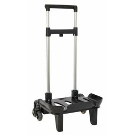 Safta Carro Escolar Portamochila Plegable Triple Rueda Negro 880x320x235 mm