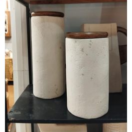 DKD Home Decor Jarrón Urban Crudo Marrón 16x30x16 cm - Decoración de Terracota y Mango para el Hogar