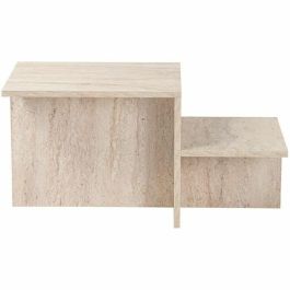 Mesa de centro HARMONY Rectangular - Efecto travertino - 80x40x40 cm - CAL1730423364198