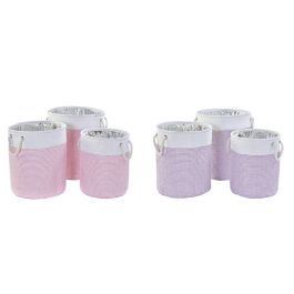 Cesta DKD Home Decor Lila Rosa 40 x 49 x 40 cm Set de 3 (2 Unidades) Precio: 57.07933. SKU: S3028994