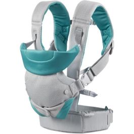 Infantino Portabebés Flip Air Transpirable para Niños 3.6-14.5 kg con 4 Modos de Transporte, Asiento y Correas Ajustables, Gris Turquesa