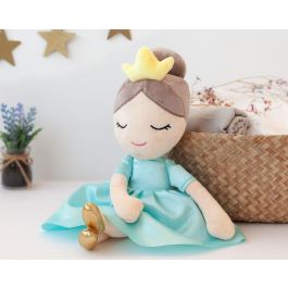 KioKids Peluche Princesa Azul 40 cm +10 Meses Muñeca de Tela para Niños