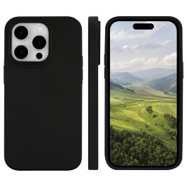 dbramante1928 Monaco Funda para iPhone 15 Pro Max con MagSafe, Silicona Reciclada, Protección Impacto, Negro Noche