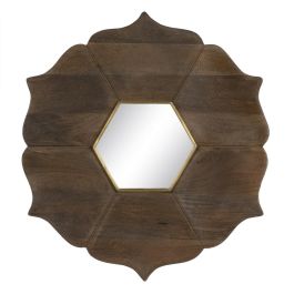 Espejo Marrón Madera de Mango Decoración 90 X 3 X 90 cm Precio: 440.0044. SKU: B18LCR854S