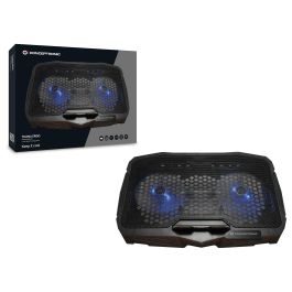 Conceptronic Soporte Base Refrigeración Thana07B para Portátiles hasta 17" con 2 Ventiladores, Negro e Iluminación Azul