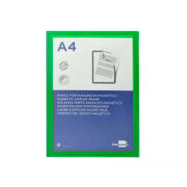 Liderpapel Marco Porta Anuncios Magnético DIN A4 Adhesivo Removible Verde