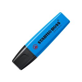 Rotulador Stabilo Boss Fluorescente 70 Azul 10 unidades