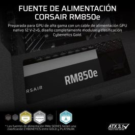 Corsair RM850E (2025) Fuente de Alimentación 80+ Gold Full Modular ATX 3.0 850W CP-9020296-EU Corsair RM850E (2025) Fuente de Alimentación 80+ Gold Full Modular ATX 3.0 850W CP-9020296-EU