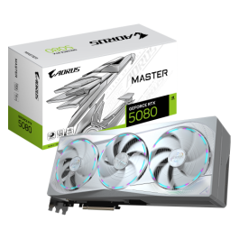 Gigabyte GeForce RTX 5080 MASTER ICE 16GB GDDR7 Tarjeta Gráfica - 2805MHz Core Clock, 3x DP 2.1a, 1x HDMI 2.1b, PCI-E 5.0, GV-N5080AORUSM ICE-16GD Precio: 1629.50000015. SKU: B1BQ2J3Q64