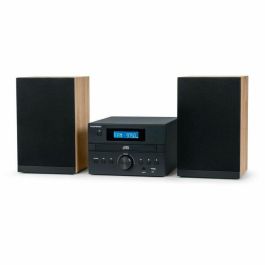 Thomson THO3499550389999 Microcadena Bluetooth, Radio CD MP3 USB DAB, Madera y Negro