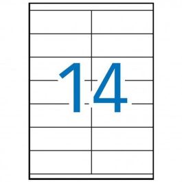 Multi-3 Etiquetas Adhesivas 105x40 mm para Inkjet y Láser, Color Blanco, 14 X 100H Precio: 7.49999987. SKU: B1EVYK3J37