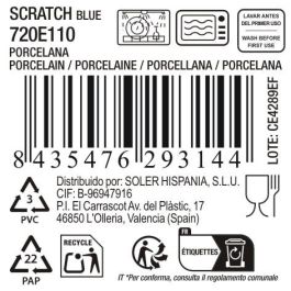 Bol Alto Scratch Blue 20.6 x 7.8 cm - Inde (8 Unidades) Bol Alto Scratch Blue 20.6 x 7.8 cm - Inde (8 Unidades)