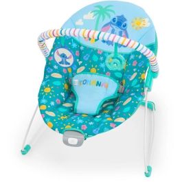 DISNEY BABY BRI0074451175013 Hamaca para bebé Stitch con Arco de juguetes extraíbles y Vibraciones, 0-6 meses