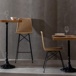 Silla Natural-Negro Pp/Metal Salón 45 X 41 X 83 cm