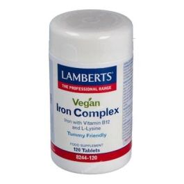 LAMBERTS Bio Iron Complex 120 Comprimidos. Aporta Hierro, Vitamina B12 y L-Lisina. Ideal para Dietas Veganas y Vegetarianas. Precio: 25.6899995. SKU: B1HSRFHZRP