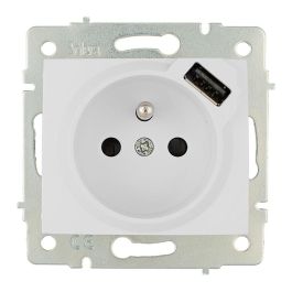 Solera ERP60FUSB Base Bipolar con T/T y Toma Francesa 16A 250V con USB con Obturador Serie Europa Blanco Precio: 21.95000016. SKU: B15NCEGPHR