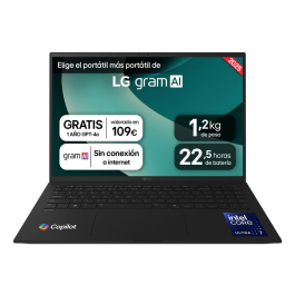LG Gram 16ZD90T-G.AX88B Portátil 40,6 cm (16") Intel Core Ultra 7 255H 32GB RAM 1TB SSD Wi-Fi 7 FreeDOS Español Negro Precio: 1462.58999986. SKU: B1A8E634FY