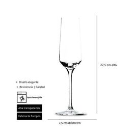 SUMMA Copa Cava Andia 20 cl, vidrio cristalino, transparente, diámetro 7.5 cm (6 Unidades) SUMMA Copa Cava Andia 20 cl, vidrio cristalino, transparente, diámetro 7.5 cm (6 Unidades)