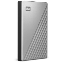 WD Disco Duro Externo Portátil 5TB USB 3.1 Tipo C con Adaptador USB-A, Cifrado AES 256-bit, Copia Seguridad Automática para Mac, Plata