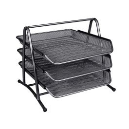 Q-connect KF00823 Bandeja Sobremesa Metalica Rejilla Negra 3 Bandas Movibles 350x278x275 mm Precio: 20.50000029. SKU: BIX35097