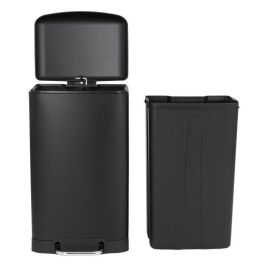 Kitchen Move GREENWICH Papelera con pedal para cocina 40L Acero Inoxidable Negro Mate Rectangular Kitchen Move GREENWICH Papelera con pedal para cocina 40L Acero Inoxidable Negro Mate Rectangular
