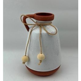 DKD Home Decor Jarrón Boho Blanco Terracota Cerámica 12 x 17.3 x 12 cm (2 Unidades) Precio: 16.59000024. SKU: B1C2FRV4LH